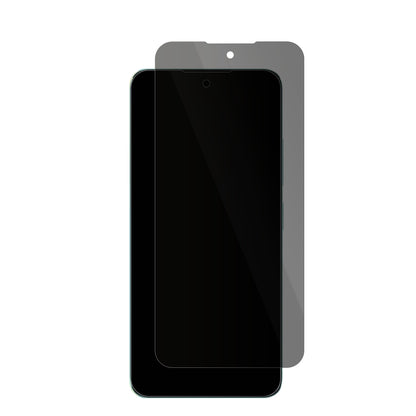 OukitelC58 Pro mit aufgebrachter dipos Flex Schutzfolie, die seitliche Einblicke blockiert