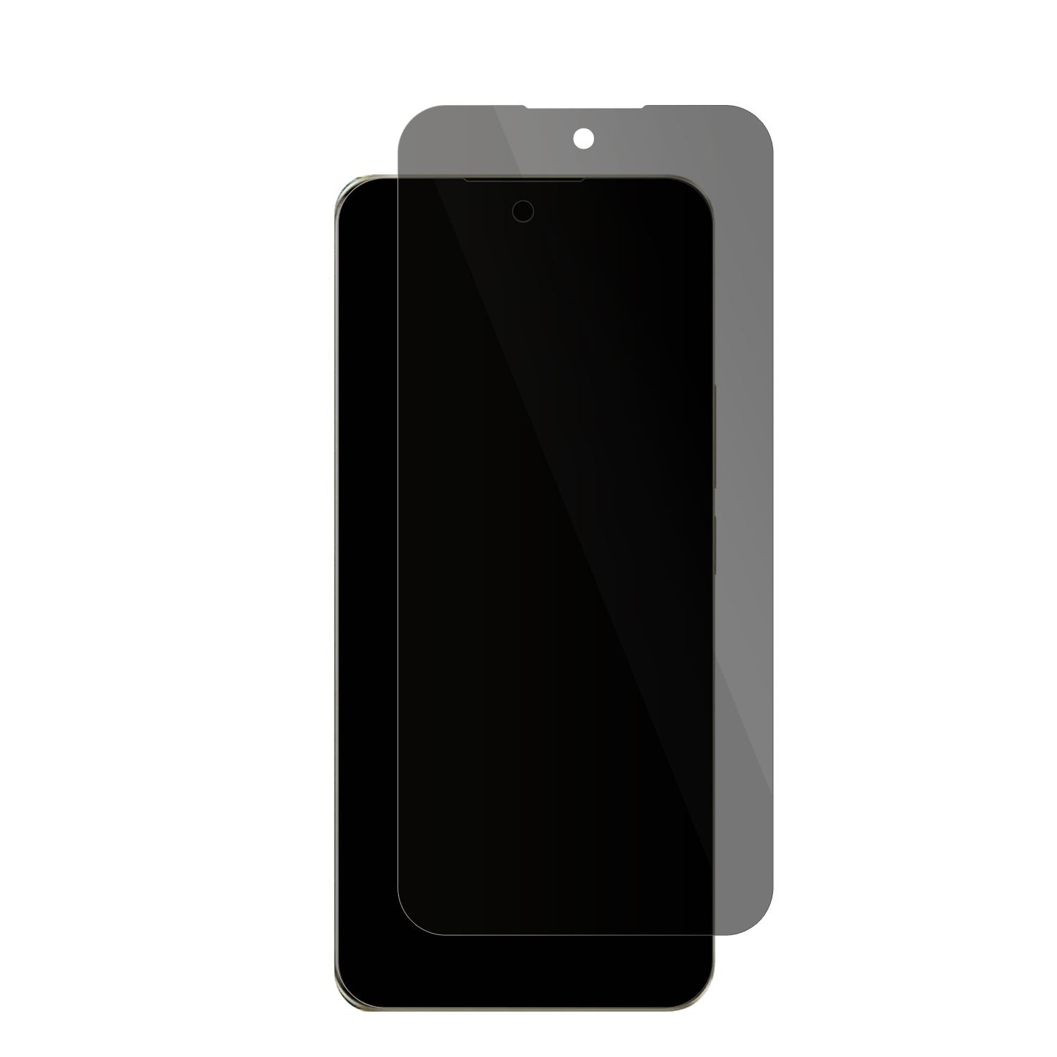 Realme13 Pro mit aufgebrachter dipos Flex Schutzfolie, die seitliche Einblicke blockiert
