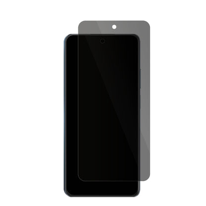 RealmeC65 5G mit aufgebrachter dipos Flex Schutzfolie, die seitliche Einblicke blockiert