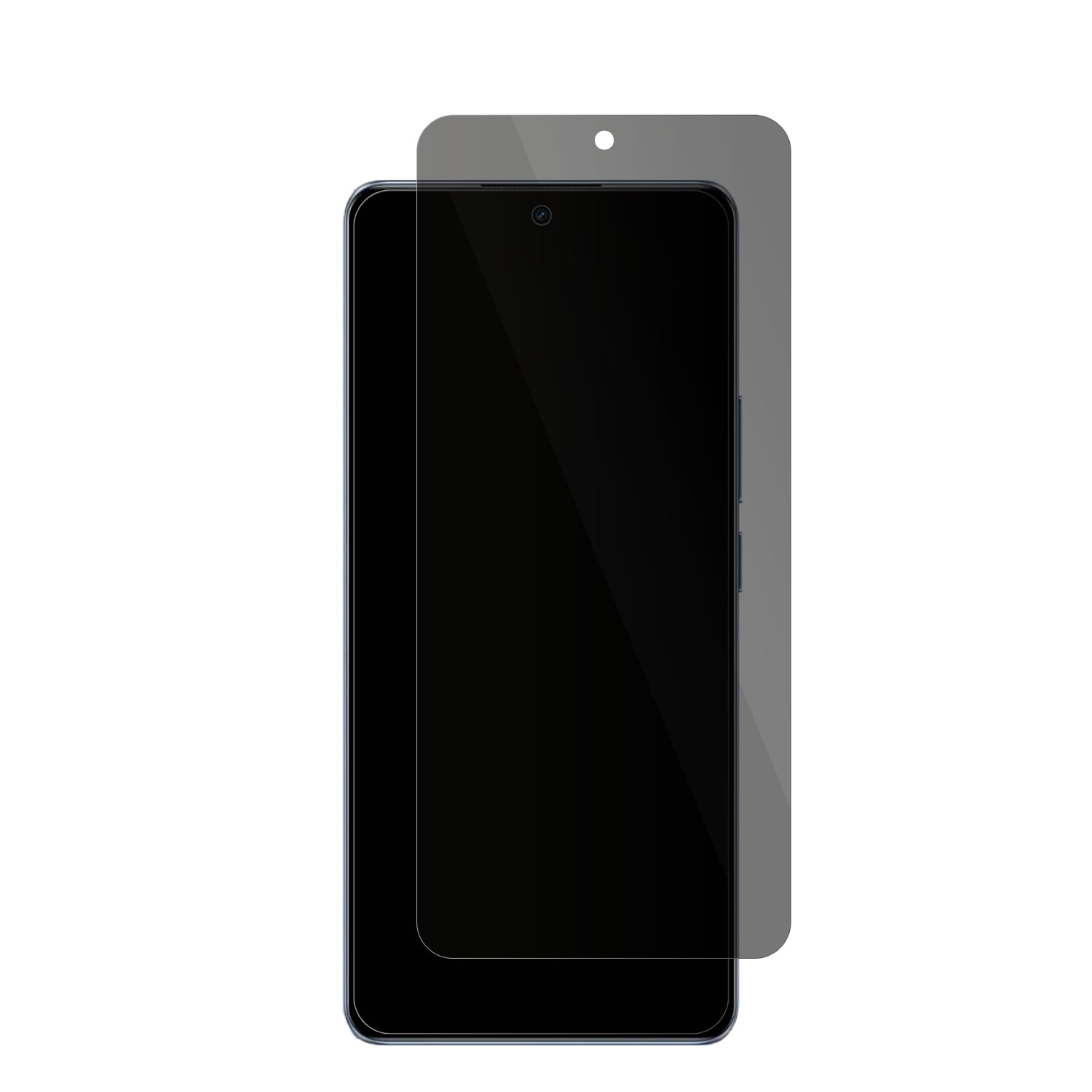 RealmeNarzo 70 Pro 5G mit aufgebrachter dipos Flex Schutzfolie, die seitliche Einblicke blockiert
