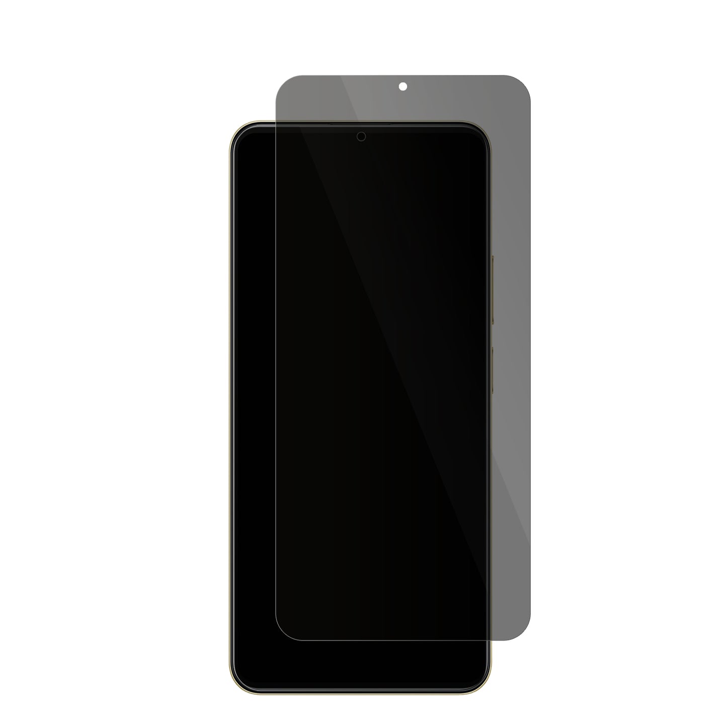 RealmeNote 70T 4G mit aufgebrachter dipos Flex Schutzfolie, die seitliche Einblicke blockiert