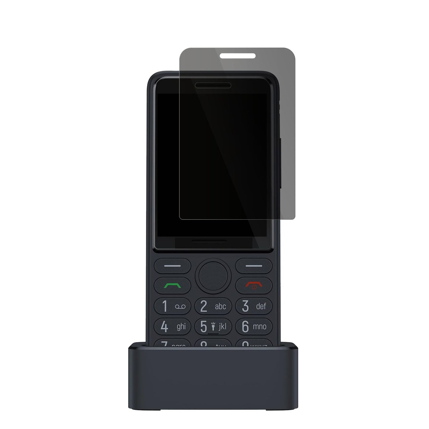 TCLOneTouch 4022S mit aufgebrachter dipos Flex Schutzfolie, die seitliche Einblicke blockiert
