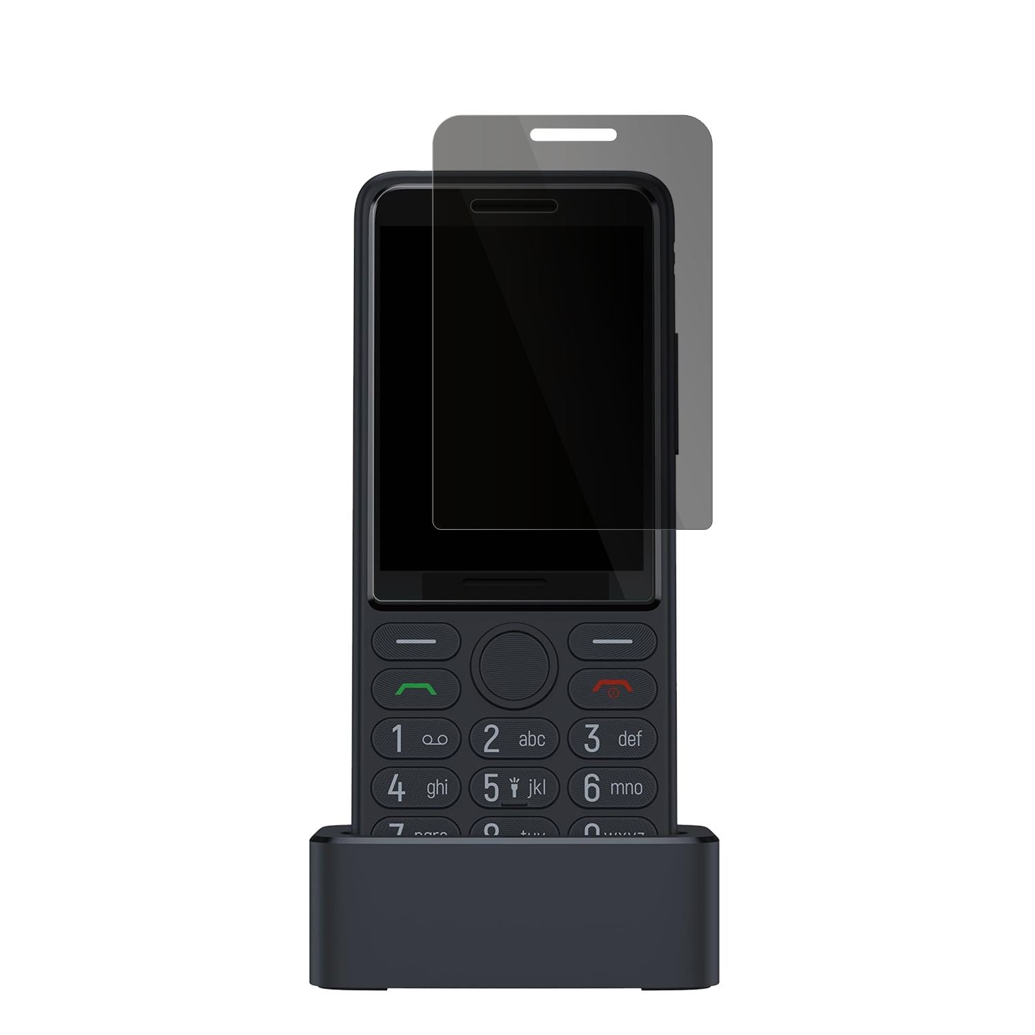 TCLOneTouch 4022S mit aufgebrachter dipos Flex Schutzfolie, die seitliche Einblicke blockiert