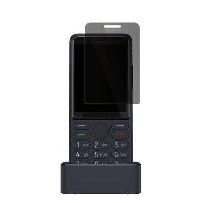 TCLOneTouch 4022S mit aufgebrachter dipos Flex Schutzfolie, die seitliche Einblicke blockiert