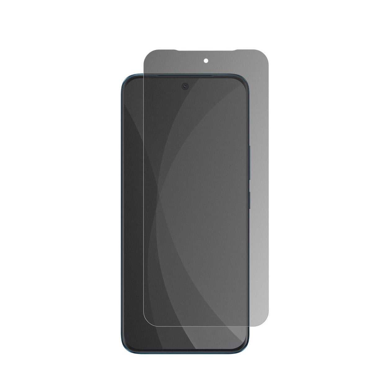 VivoV80 Lite mit aufgebrachter dipos Flex Schutzfolie, die seitliche Einblicke blockiert