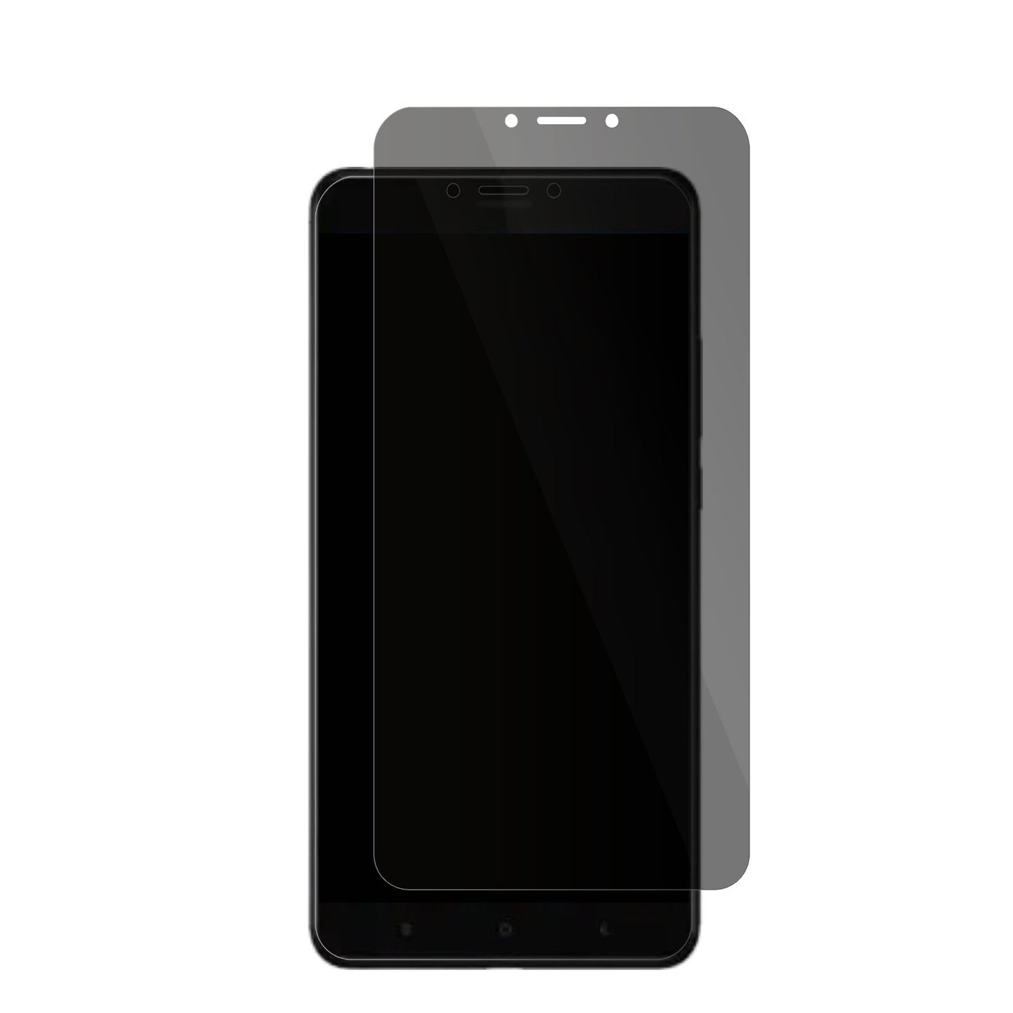 XiaomiMi Max 3 mit aufgebrachter dipos Flex Schutzfolie, die seitliche Einblicke blockiert