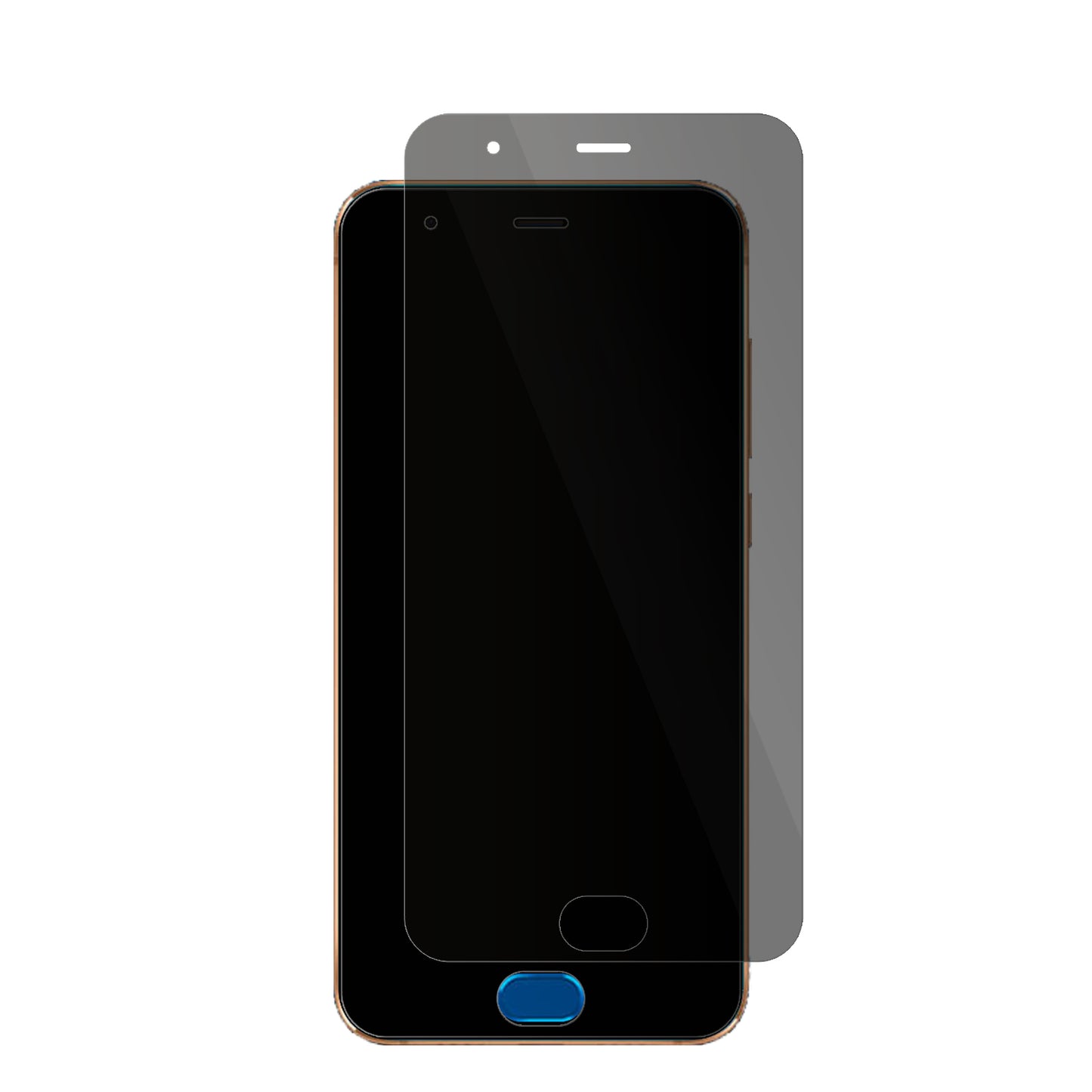 XiaomiMi Note 3 mit aufgebrachter dipos Flex Schutzfolie, die seitliche Einblicke blockiert