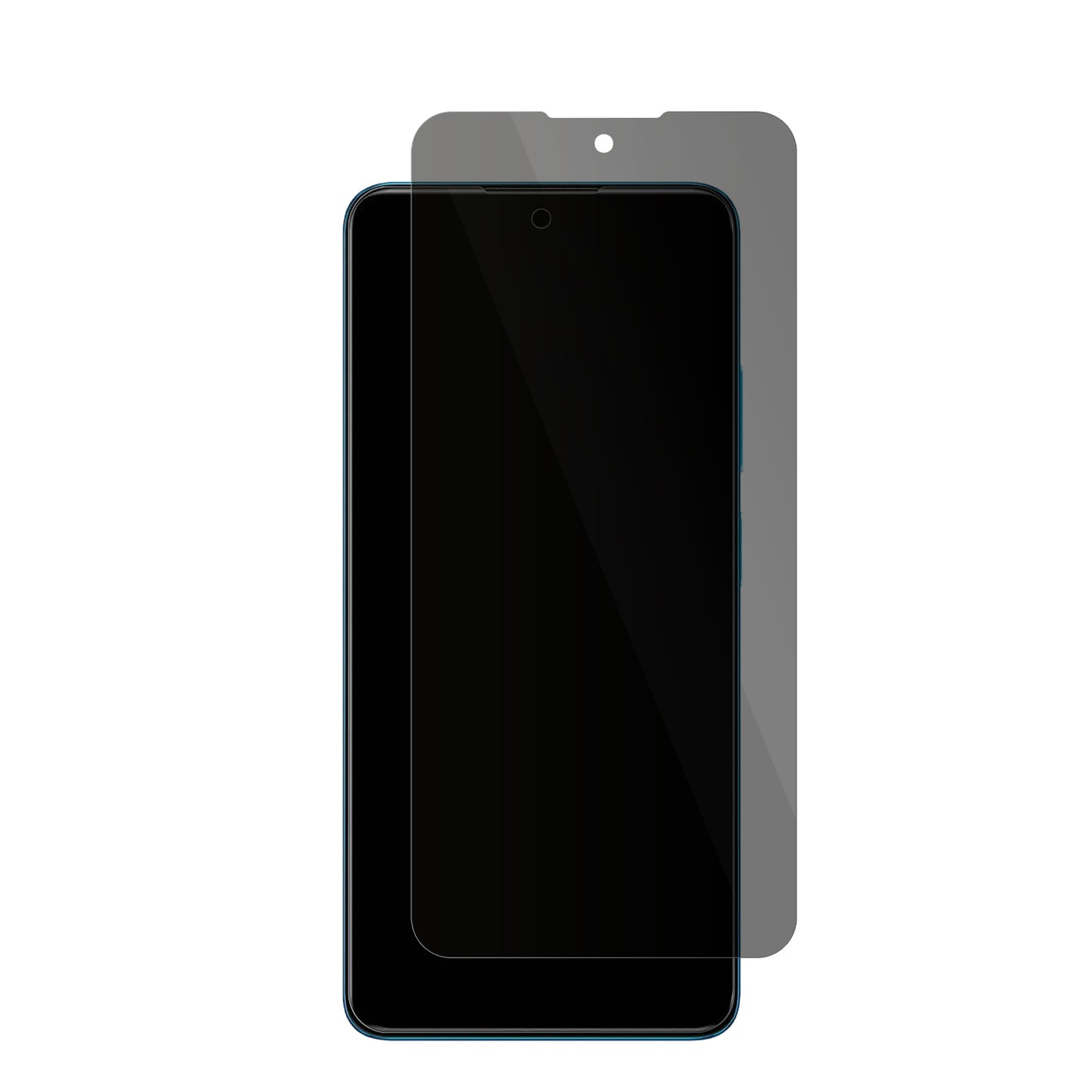 XiaomiRedmi Note 12 Pro 4G 2209116AG mit aufgebrachter dipos Flex Schutzfolie, die seitliche Einblicke blockiert