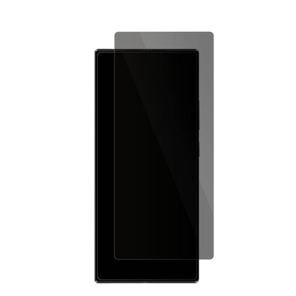 ZTEAxon 40 Ultra mit aufgebrachter dipos Flex Schutzfolie, die seitliche Einblicke blockiert