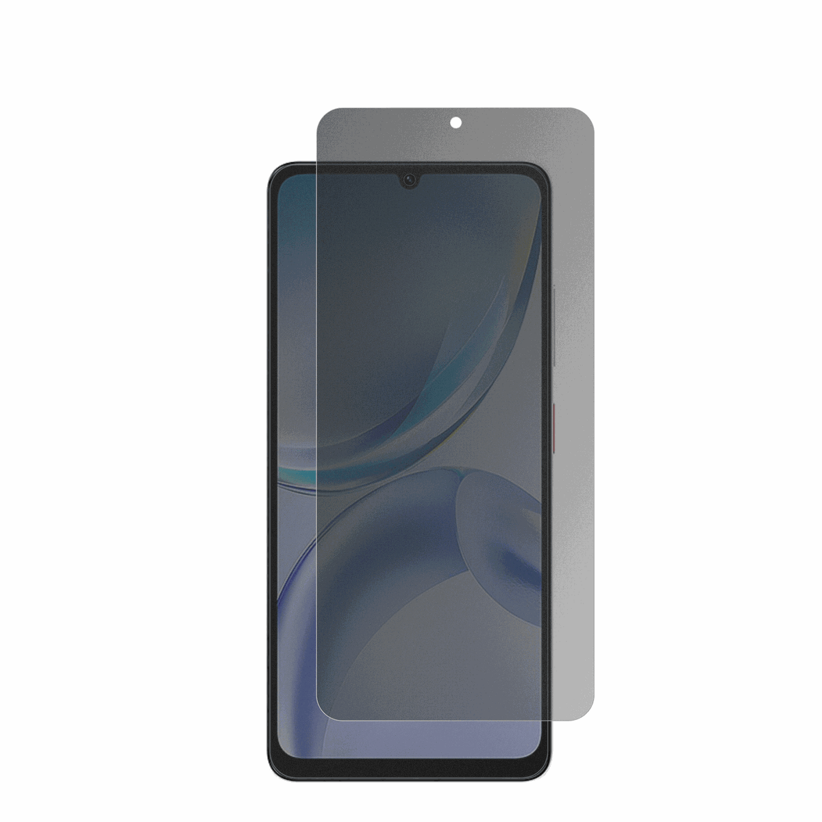 ZTEBlade A36 mit aufgebrachter dipos Flex Schutzfolie, die seitliche Einblicke blockiert