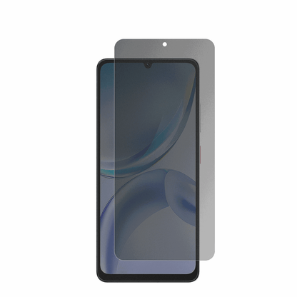 ZTEBlade A36 mit aufgebrachter dipos Flex Schutzfolie, die seitliche Einblicke blockiert