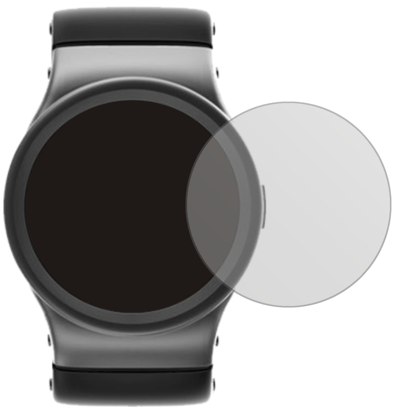 1x Schutzfolie matt für 44 mm Durchmesser Uhr Display-Schutzfolie
