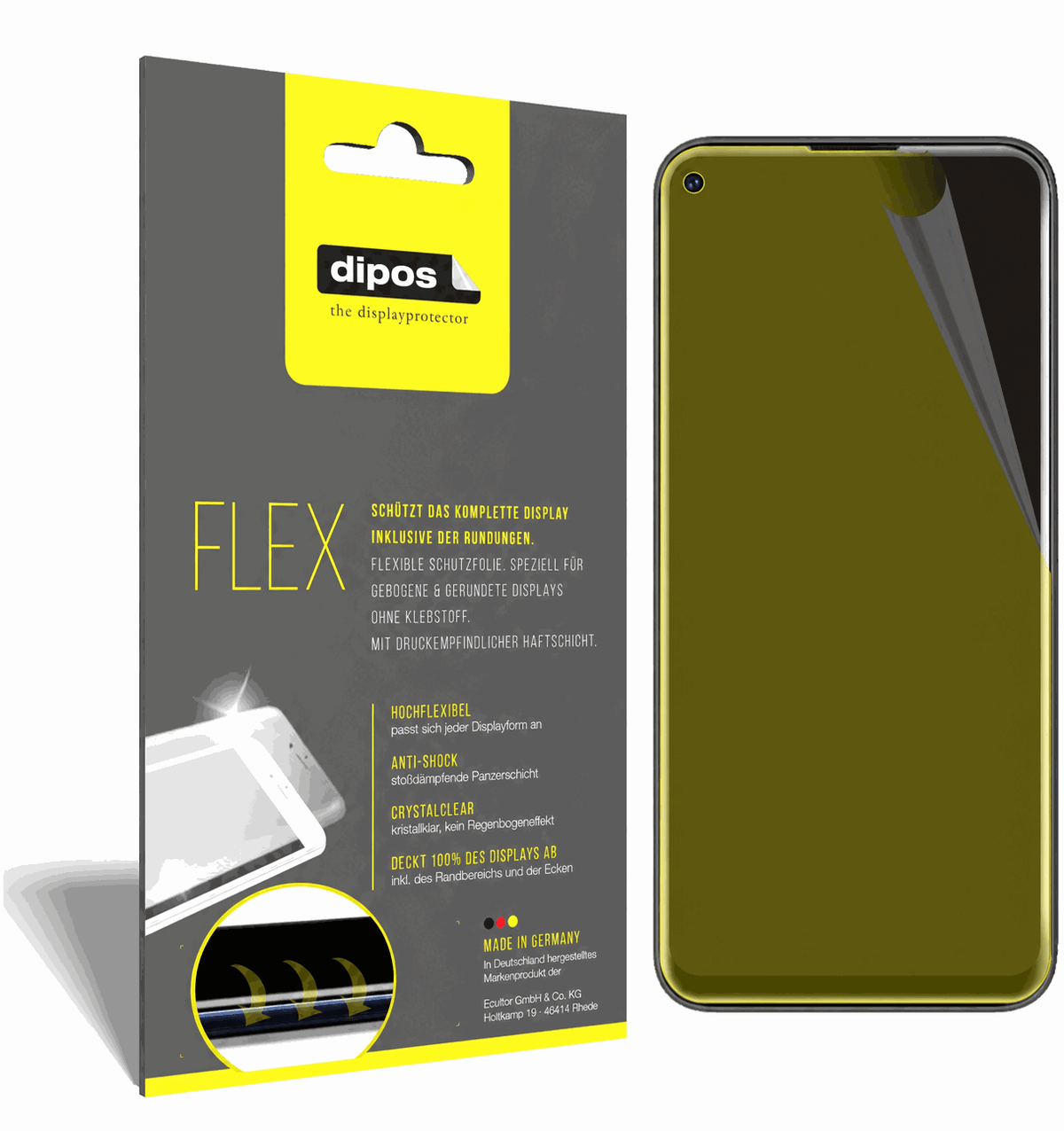 2x Screen Protector for Oukitel C21 Pro Protective Film covers 100% dipos Flex