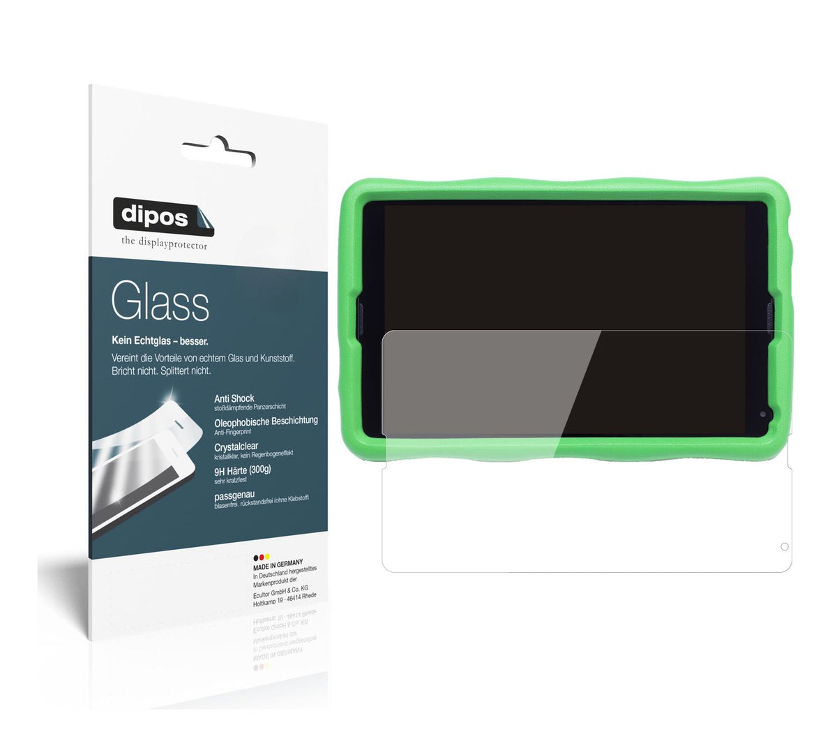 9H Clear Screen Protector for Medion Kids Tablet E10440 – Shatterproof, Crystal Clear