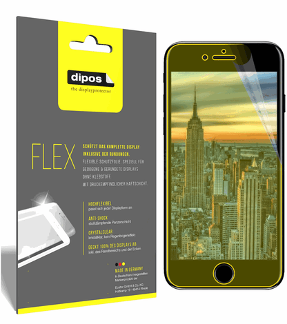 3x Screen Protector for Apple iPhone 8 Protective Film covers 100% dipos Flex