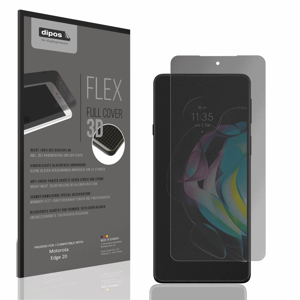 Full Cover Privacy Film for Motorola Edge 20 Screen Protector Anti-Shock