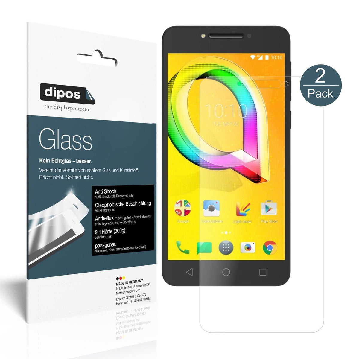 dipos 2x 9H Matte Screen Protector for Alcatel A5 LED