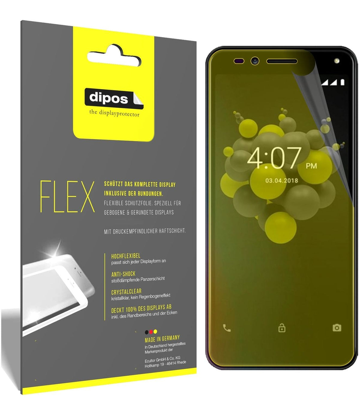 2x Full Cover Screen Protector for Allview A9 Plus – Covers Curved Edges | dipos