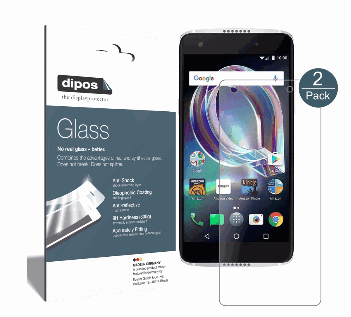dipos 2x 9H Matte Screen Protector for Alcatel Idol 5s