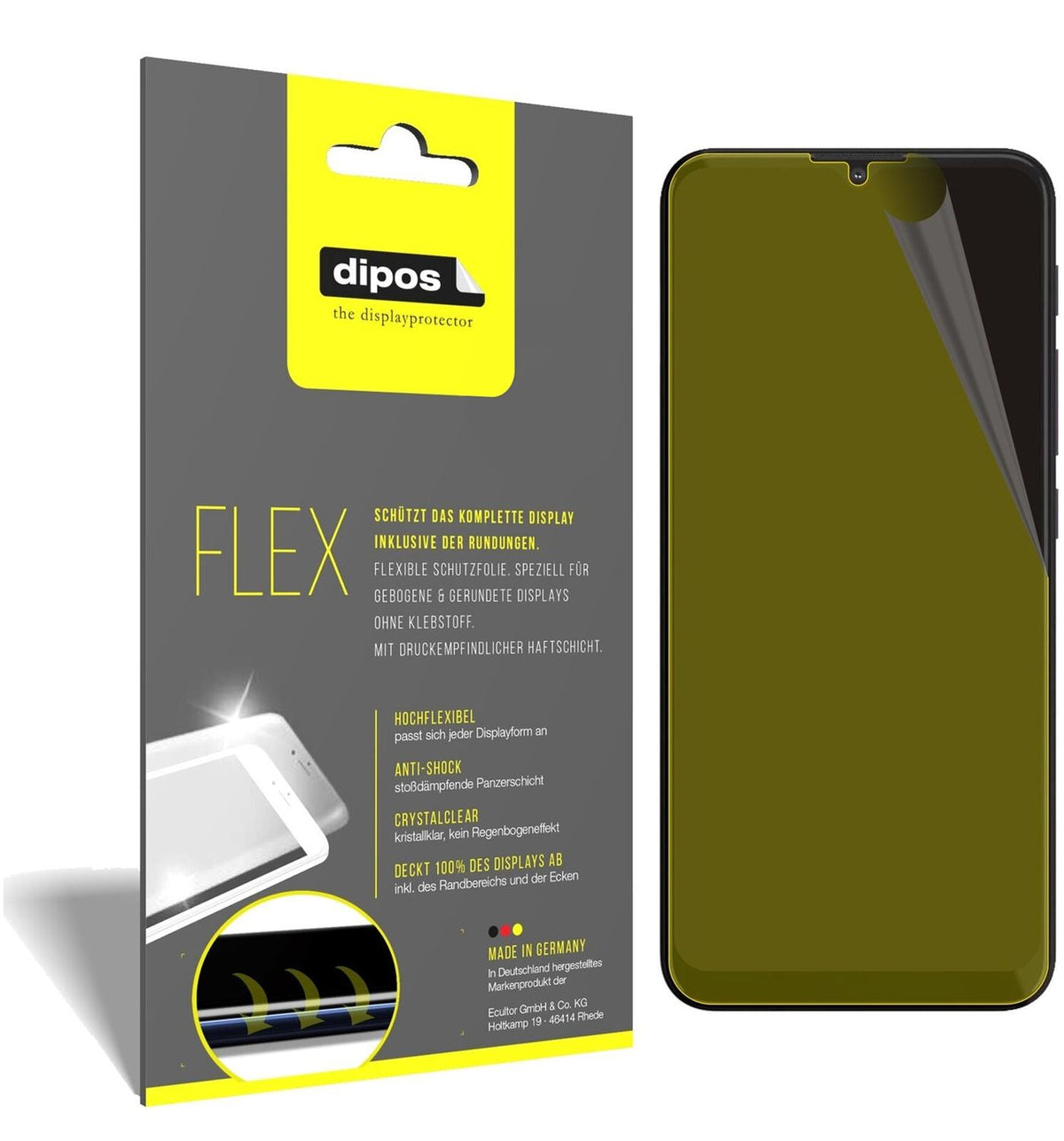 2x Screen Protector for Lenovo K13 Note Protective Film covers 100% dipos Flex