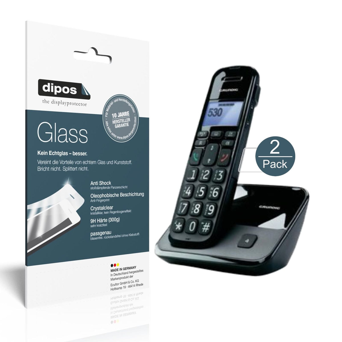 1x 9H Screen Protector for Grundig D530 / D530P Tempered Glass Film
