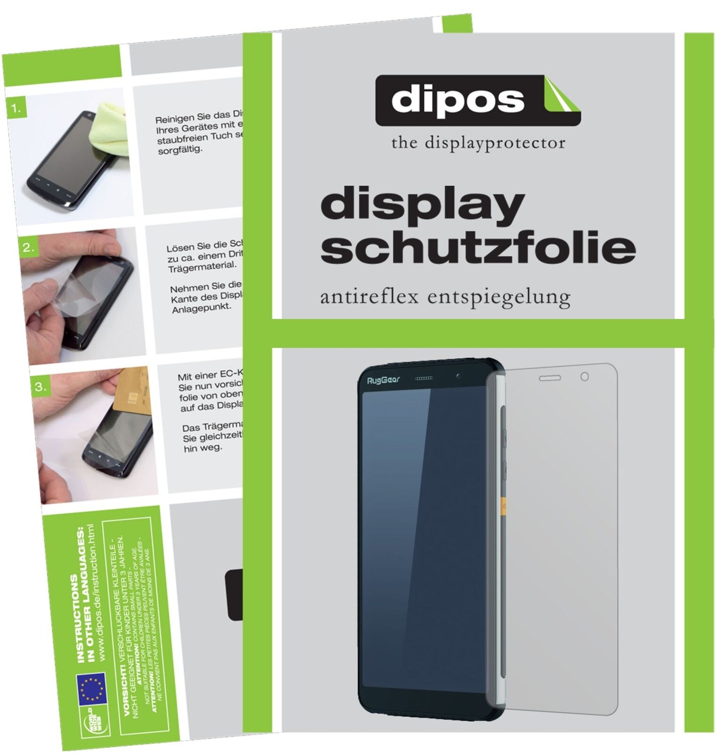 5x Schutzfolie matt für RugGear RG850 Display-Schutzfolie