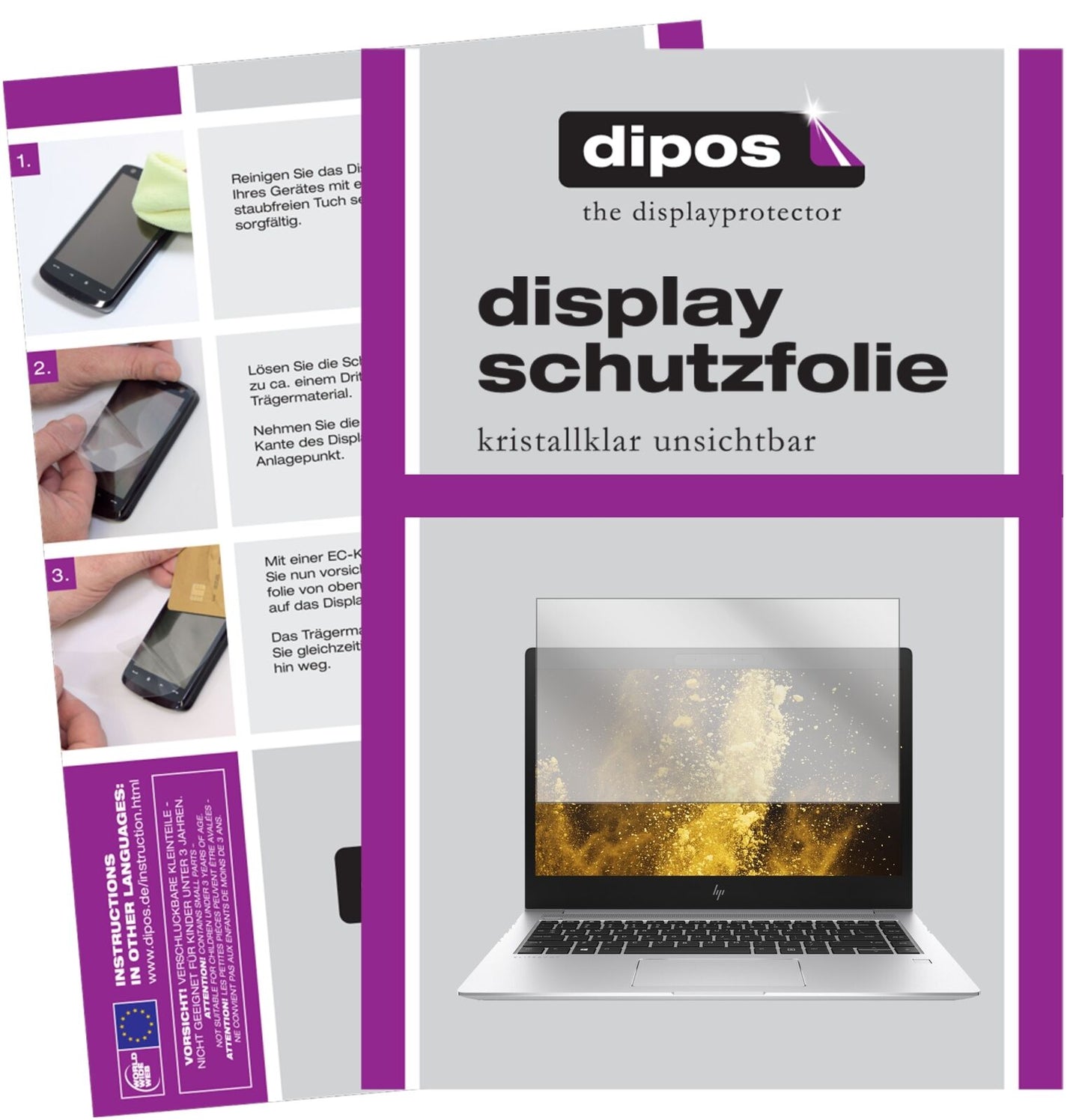 1x Screen Protector for HP EliteBook 1040 G4 Crystal Clear