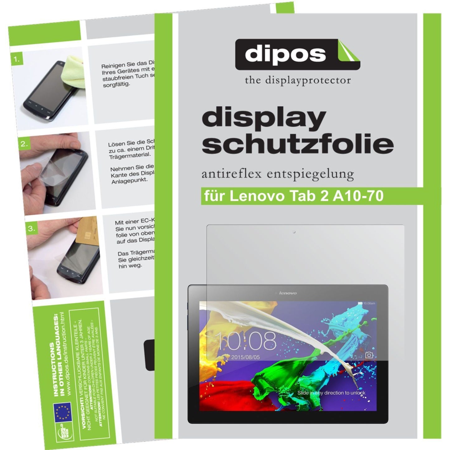 dipos 2x Matte Screen Protector for Lenovo Tab 2 A10-70
