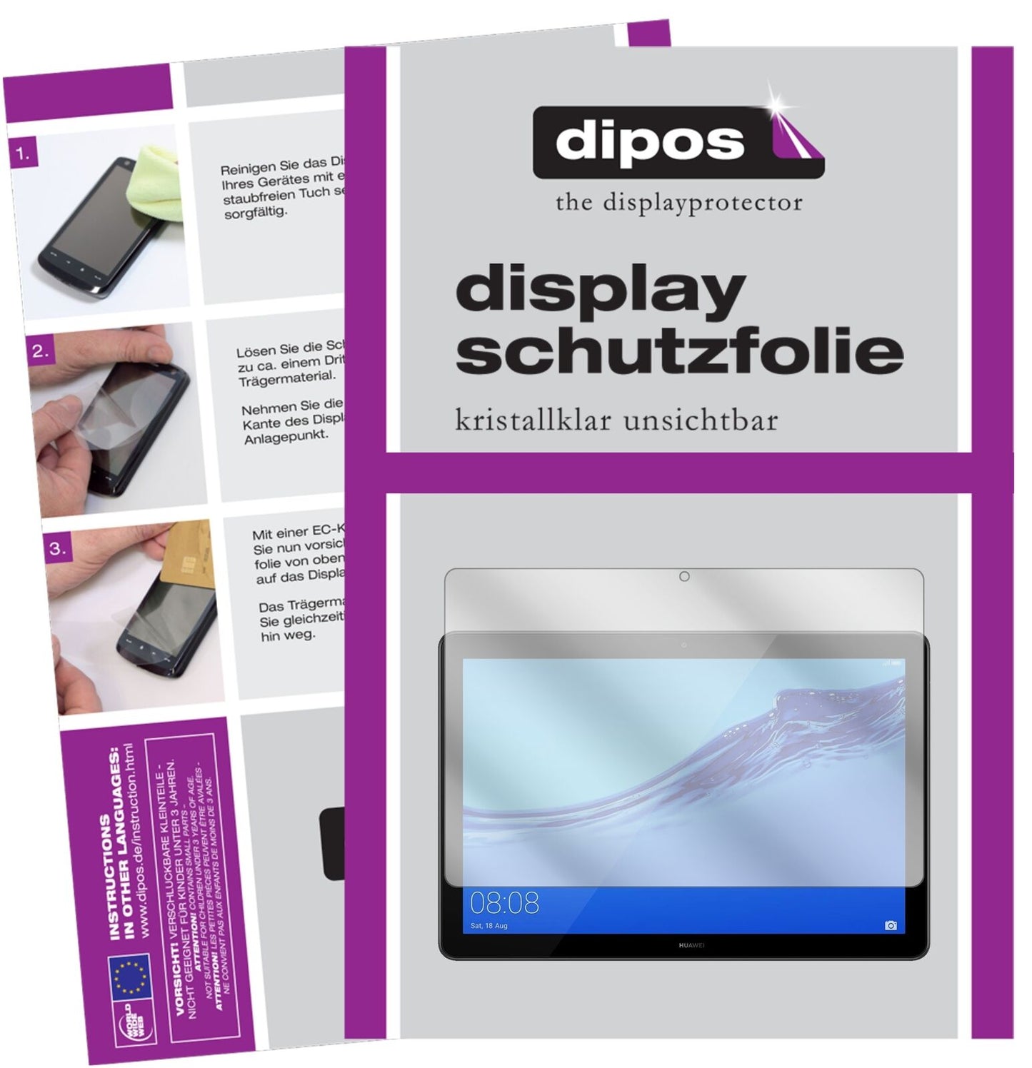 1x Schutzfolie klar für Huawei MediaPad T5 Display-Schutzfolie