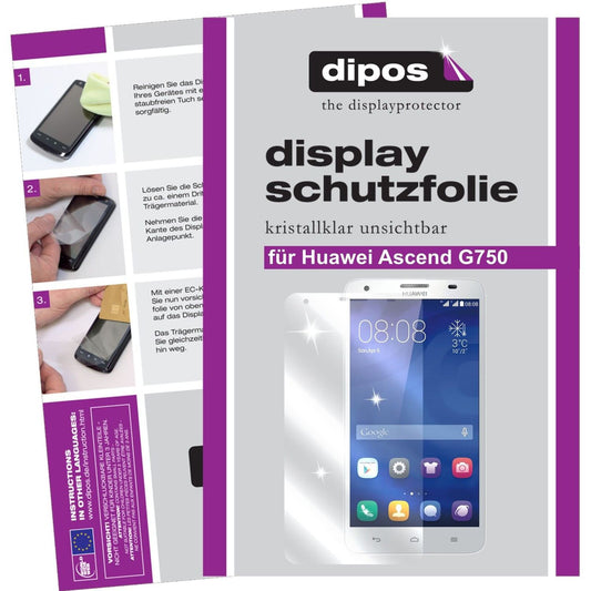 dipos 2x Clear Screen Protector for Huawei Ascend G750