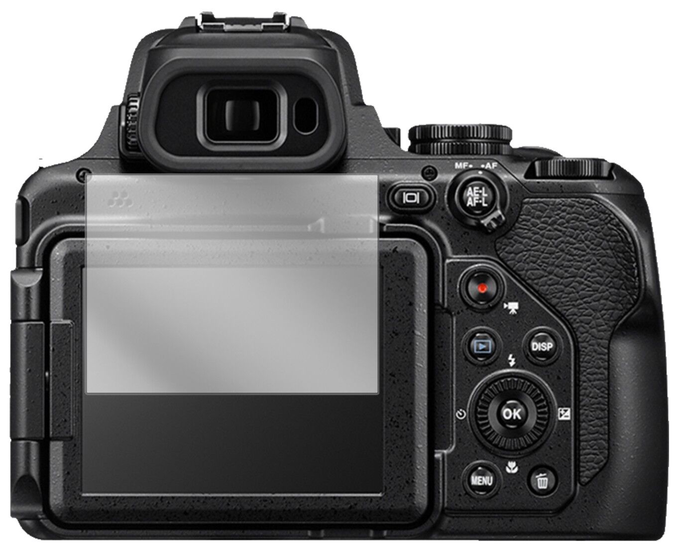 5x Schutzfolie klar für Nikon Coolpix P1000 Display-Schutzfolie