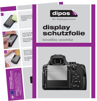 5x Schutzfolie klar für Nikon Coolpix P1000 Display-Schutzfolie