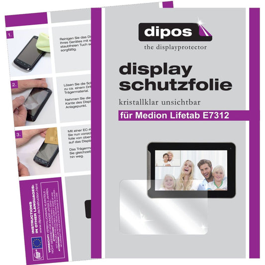 2x Screen Protector for Medion Lifetab E7312 protection guard crystal clear