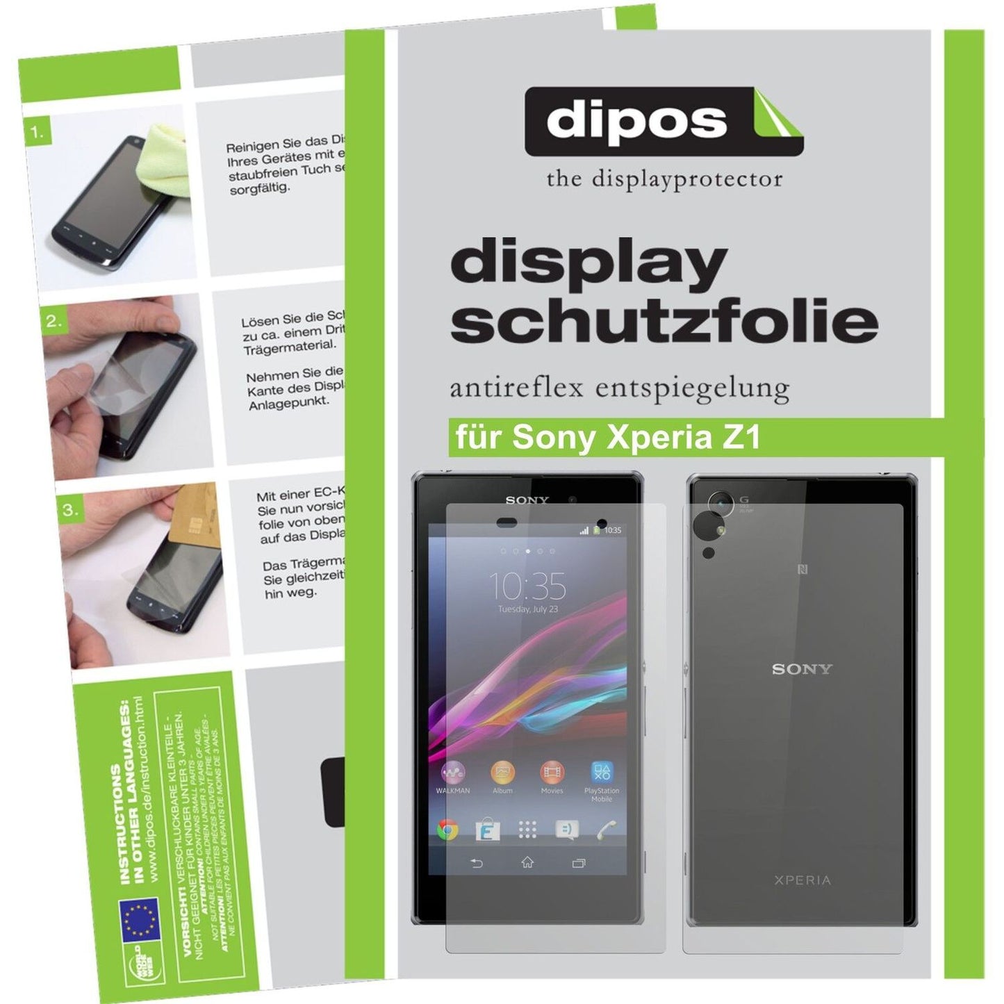 2x Screen Protector for Sony Xperia Z1 protection guard anti glare