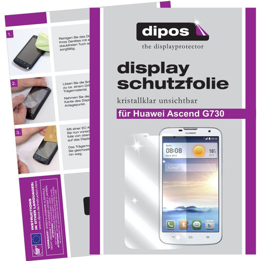 dipos 2x Clear Screen Protector for Huawei Ascend G730