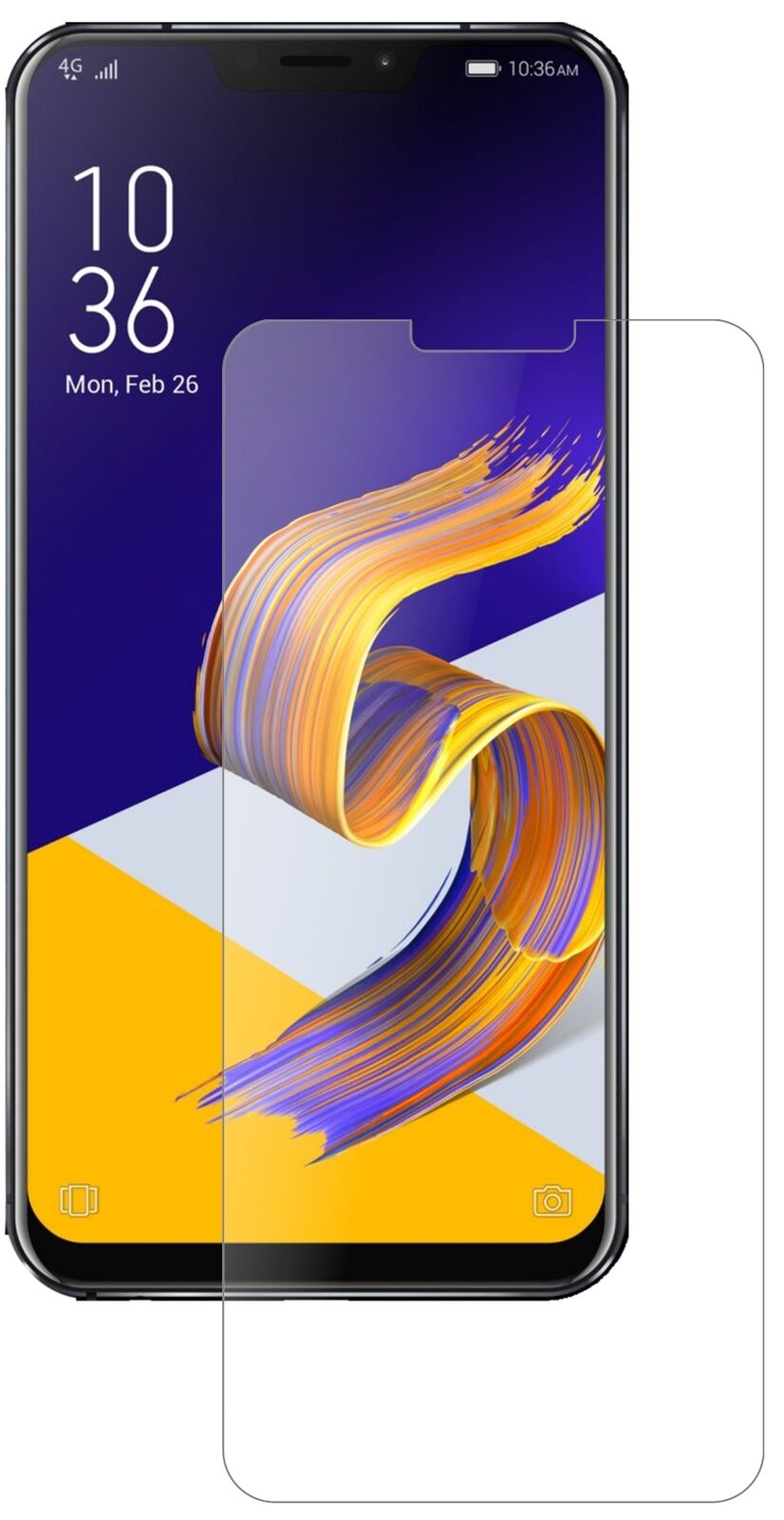 1x 9H Schutzfolie matt für Asus Zenfone 5Z ZS620KL Panzerfolie
