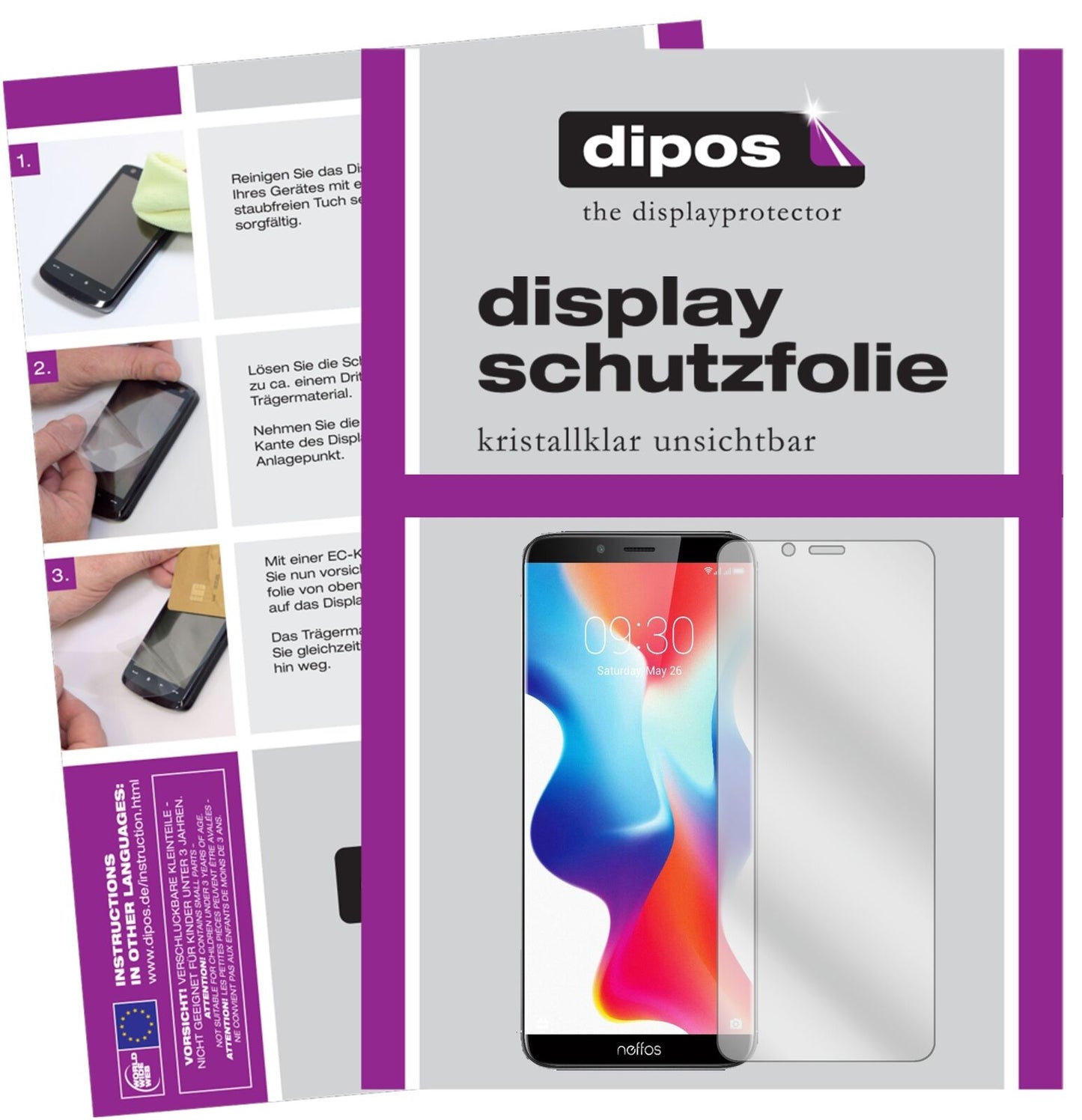 1x Schutzfolie klar für TP-Link Neffos X9 Display-Schutzfolie