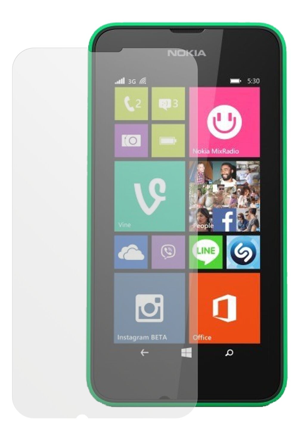 2x Schutzfolie matt für Lumia 530 Nokia Display-Schutzfolie