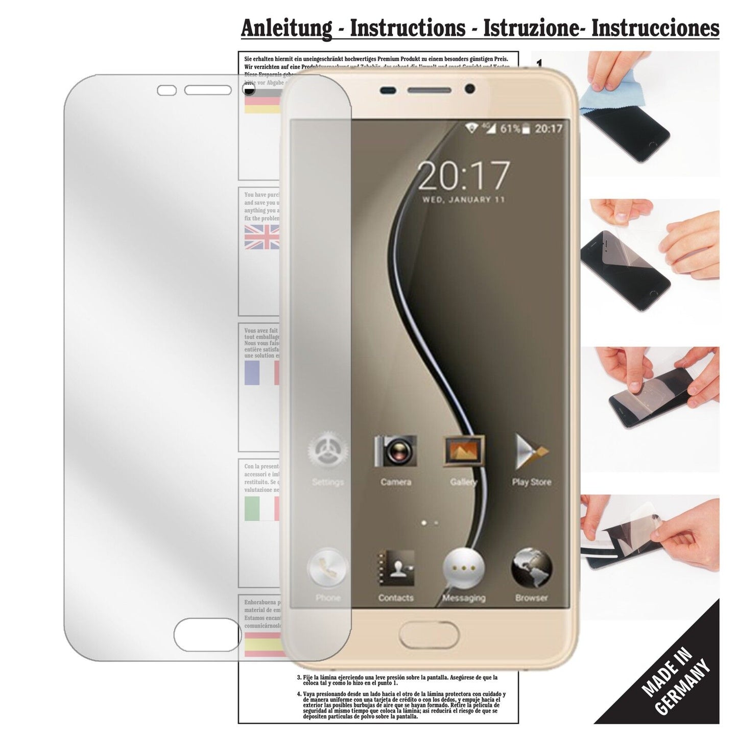 6x Screen Protector for Ulefone Gemini Crystal Clear