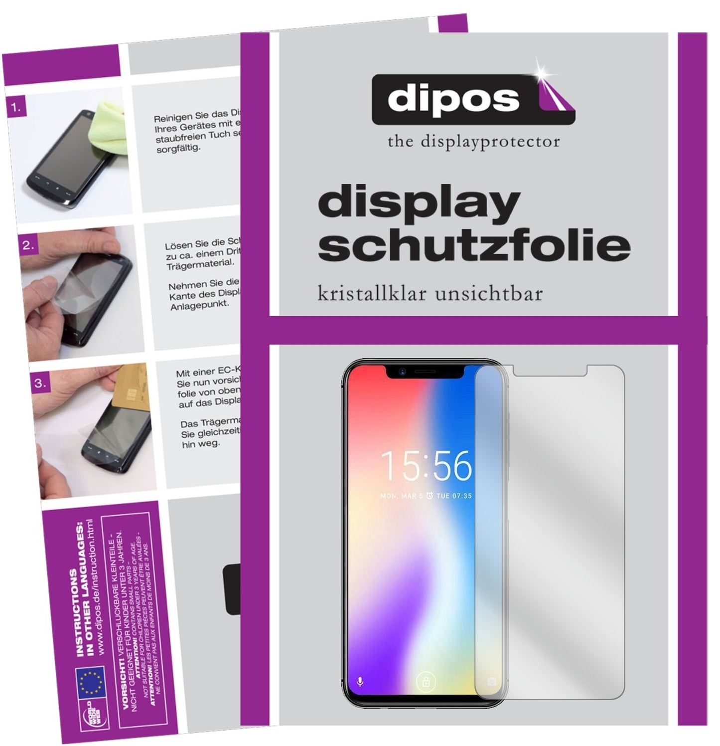 1x Schutzfolie klar für Umidigi One Display-Schutzfolie