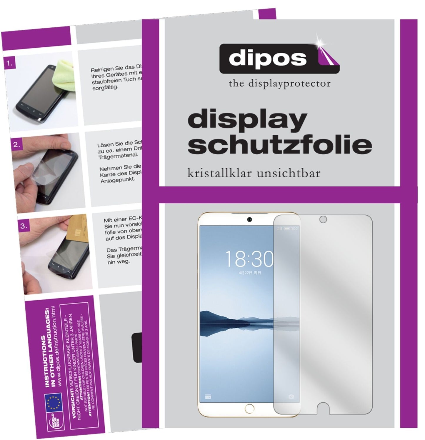 5x Schutzfolie klar für Meizu 15 Plus Display-Schutzfolie