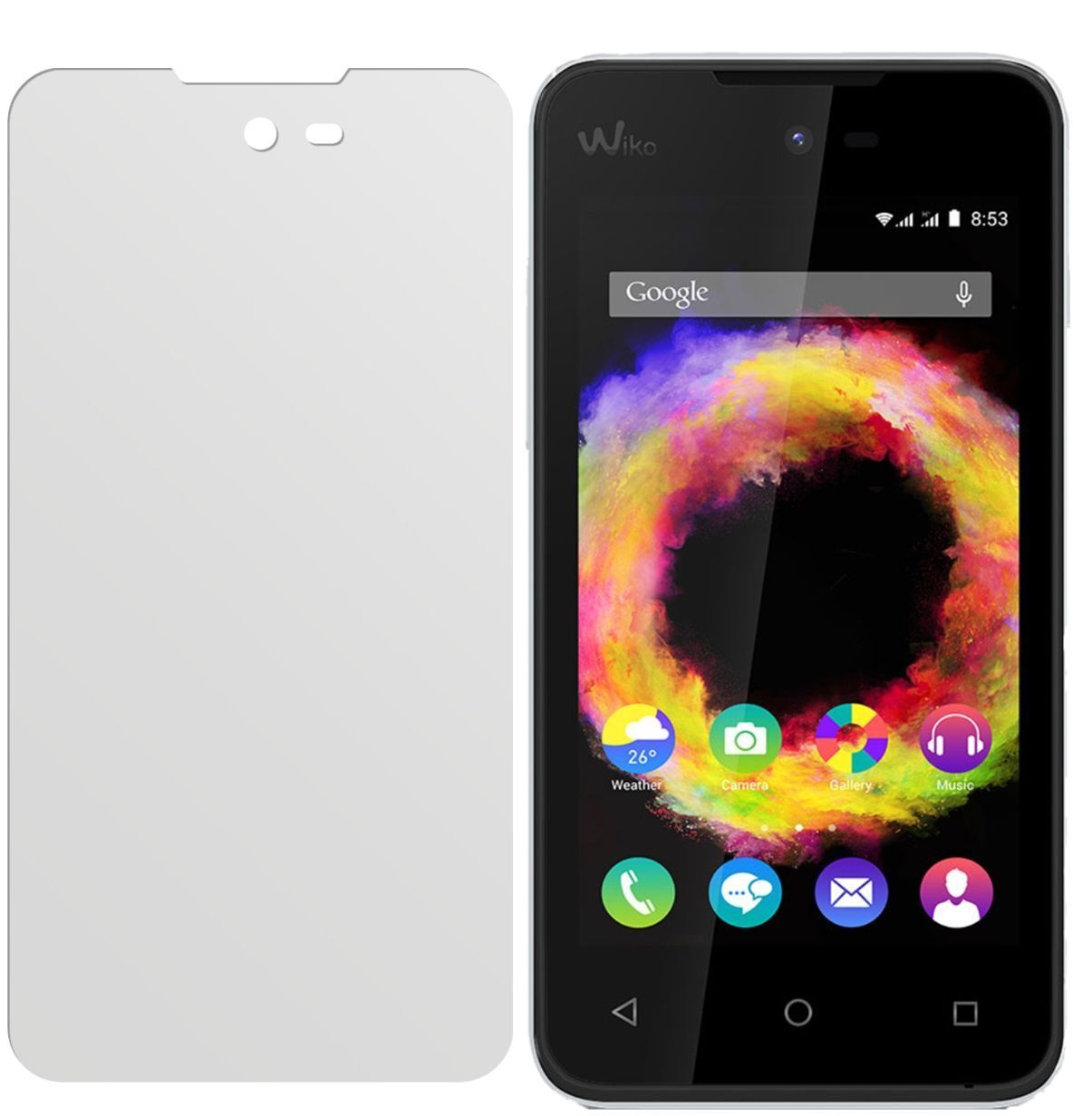 Sunset 2Wiko mit aufgebrachter dipos Displayschutzfolie, die lästige Fingerabdrücke minimiert