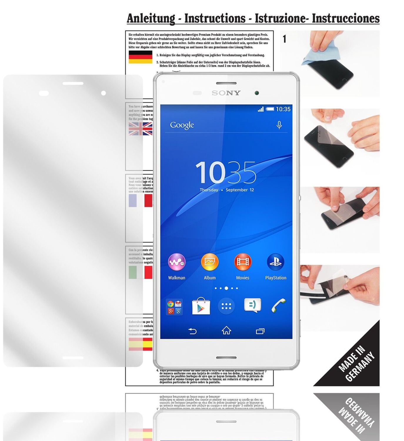 6x Screen Protector Clear for Xperia Z3 Sony Display Protection Film
