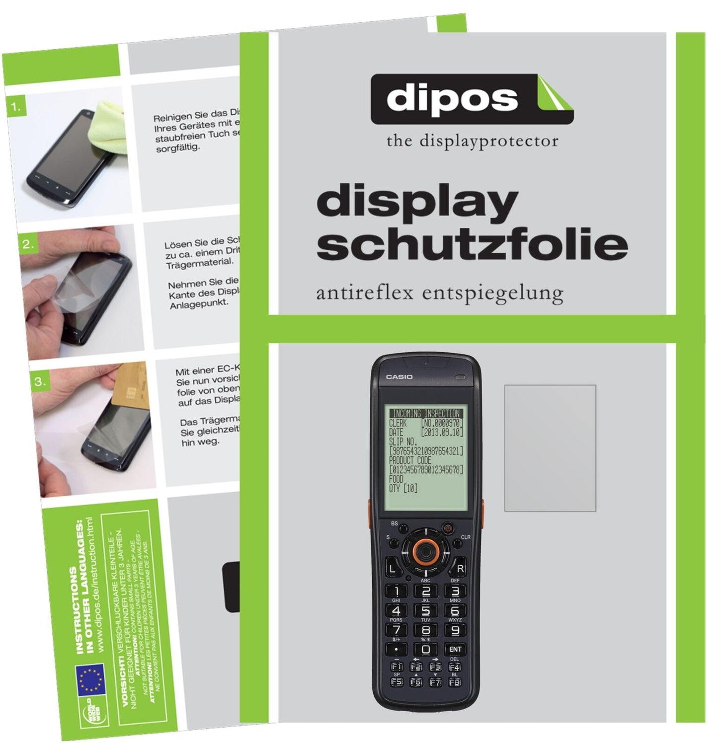 1x Schutzfolie matt für Casio DT-970 Display-Schutzfolie
