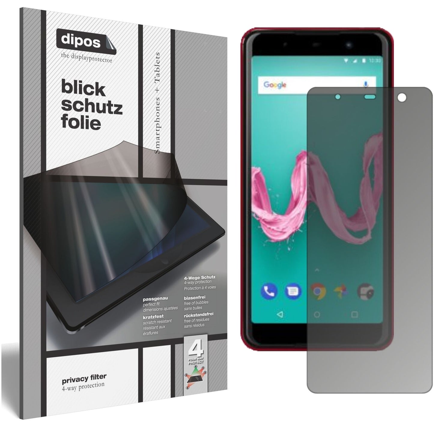Blickschutzfolie für Wiko Lenny 5 matt Schutzfolie Privacy