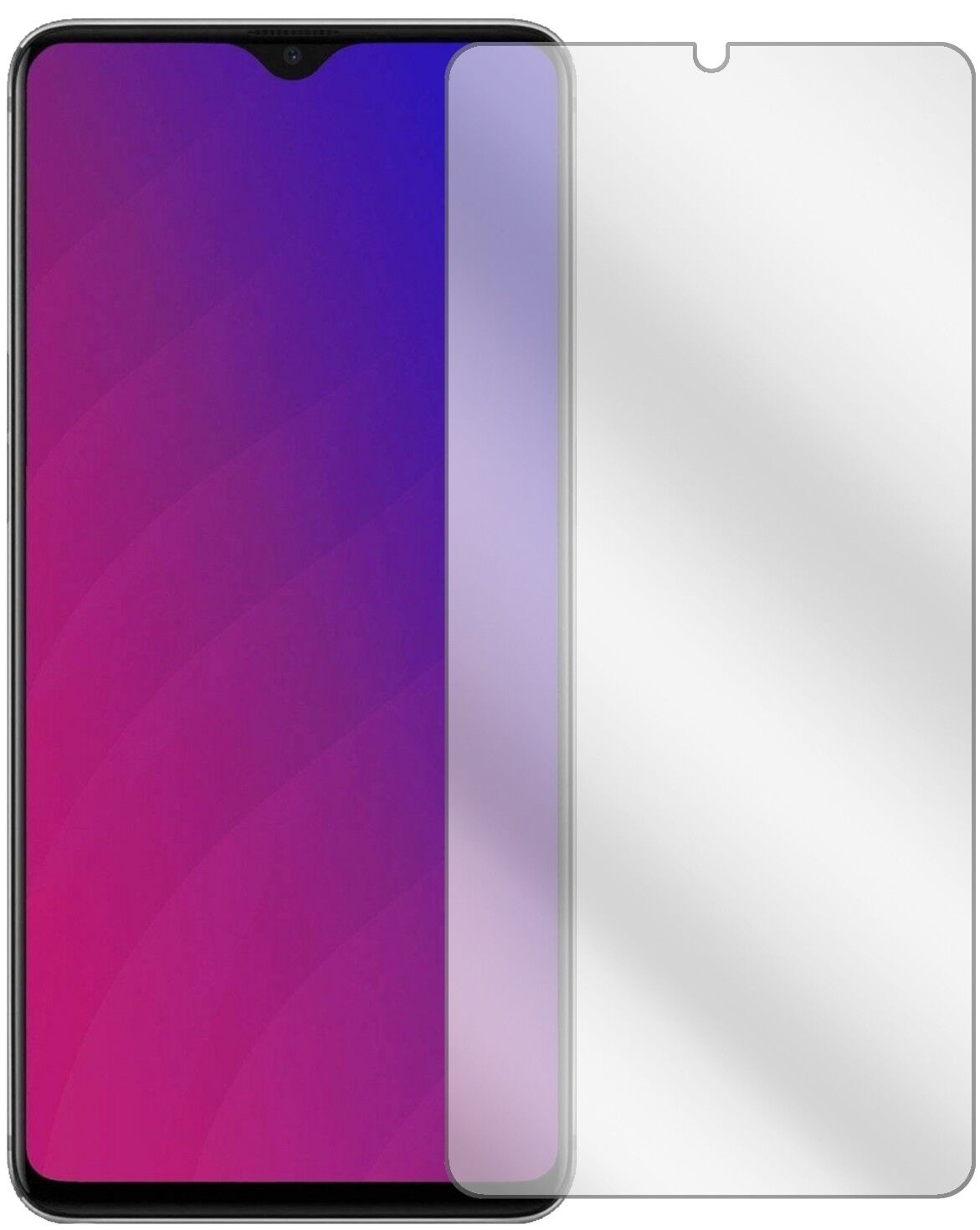 Klare Displayschutzfolie von dipos passend für Oppo F9 Pro, präziser Zuschnitt und blasenfrei montiert
