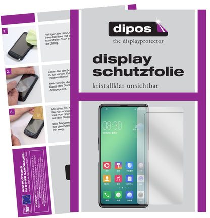 NubiaZ18S mit aufgebrachter dipos Displayschutzfolie, glasklare Darstellung ohne Einschränkungen