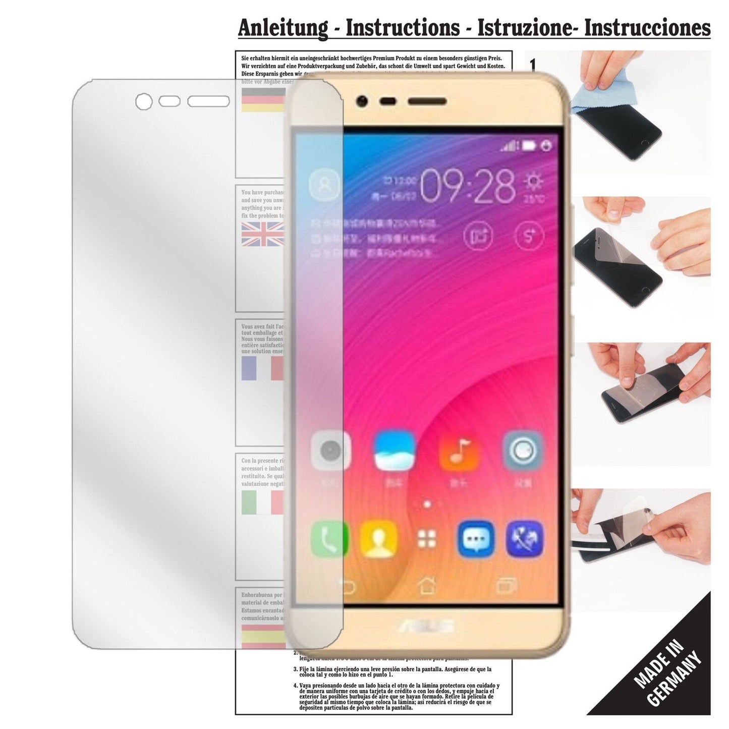 6x Schutzfolie klar für Asus ZenFone Pegasus 3s Display-Schutzfolie