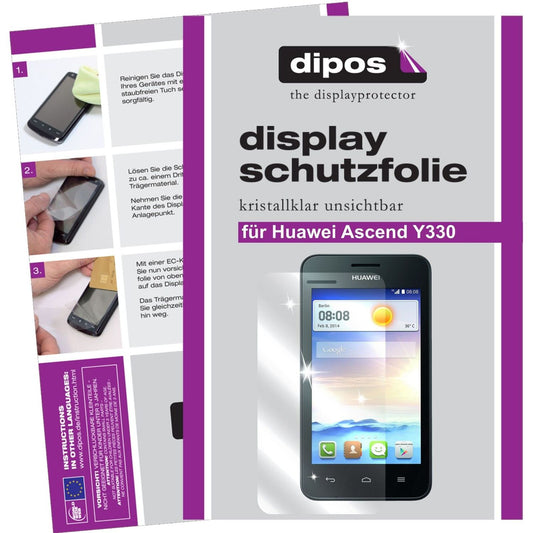 dipos 2x Clear Screen Protector for Huawei Ascend Y330