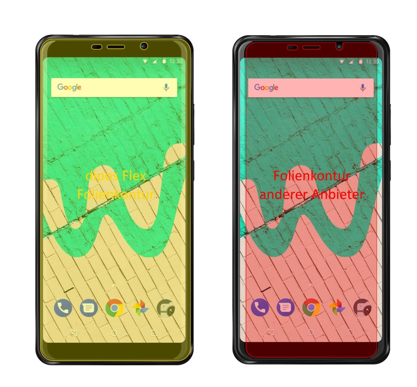 2x 3D Full Cover Schutzfolie für Wiko View Max